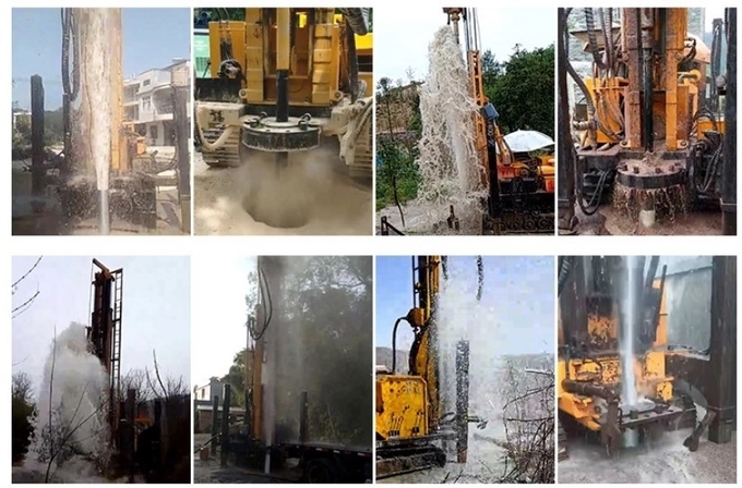 200m Tracked Hydraulic System Pneumatic DTH Tractor Mounted Drill Rig
