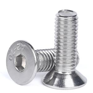 China Stainless Steel SS304 SS316 Bright M10 M12 Countersunk Socket Head Screw factory
