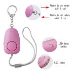 4.96 Ounces Personal Keychain Alarm CE Double LED Lights Emergency Self Defense