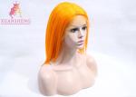 Fashionable Custom Human Hair Wigs Orange Wig , Raw Virgin Brazilian Hair