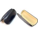 Pure colour Pu Leather Eyeglasses Case Hard Metal Optical Glasses Case