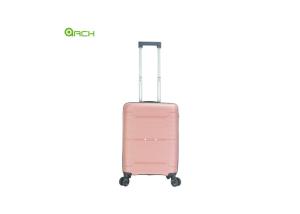 China Supplier PP Hard Sided Travel Trolley Luggage with Double Spinner Wheels factory