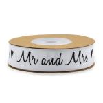 Custom Printed Cotton Ribbon 15mm*10m White Gift Packing Ribbon