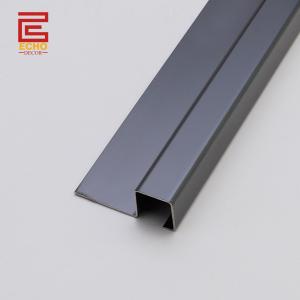 China Black Square 12mm Stainless Steel Tile Trim Smart Wall Tiles Edge Trim Home Base factory