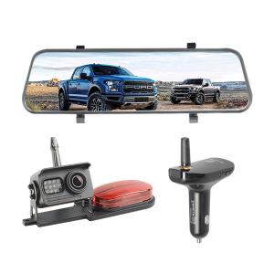 China 10&quot; Touch Screen Rear View Mirror Dash Camera Car Charger Receiver factory
