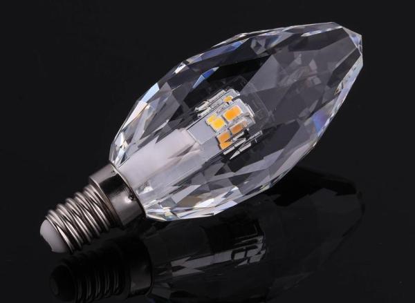 5W candle light bulb led spot Crystal Candle Light K5 crystal housing 220V E14