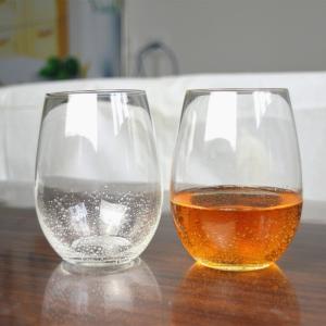 China 500ml Transparent Stemless Whiskey Tumbler Glasses , Wine Glass Tumbler factory