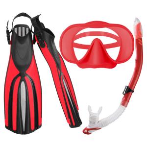 China Sportswear Snorkel Mask Set Diving Fins Flipper Gear Set For Scuba Diving factory