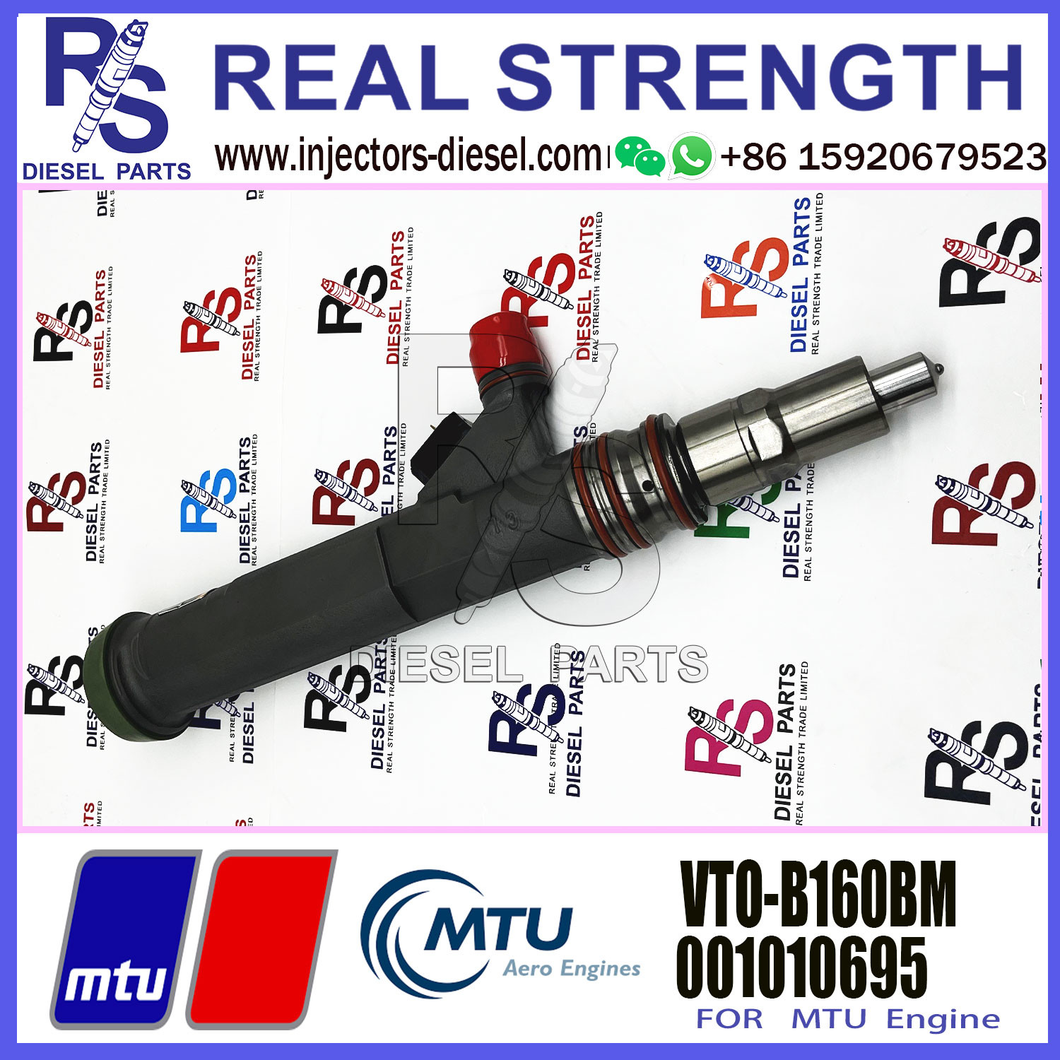 Diesel Common Rail Injector VTO-B160BM 253351 0010104251 0010104271 For MTU 1600