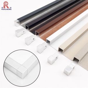 China Anodized Square Shape Aluminum Tile Trim Wall Aluminium Transition Strip on sale