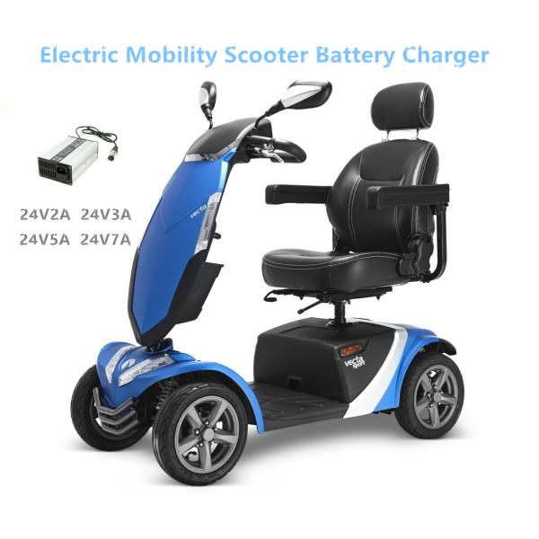 170*90*50 MM Electric Scooter Charger , 1.0 KG Automatic 24V Lithium Battery Charger