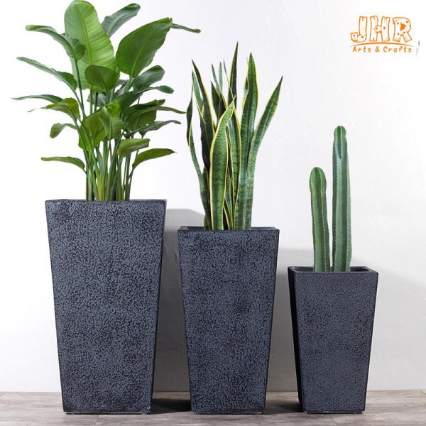 MGO Garden Pots Clay Flower Pots Outdoor Tall Planter Resin Pots for Flowers