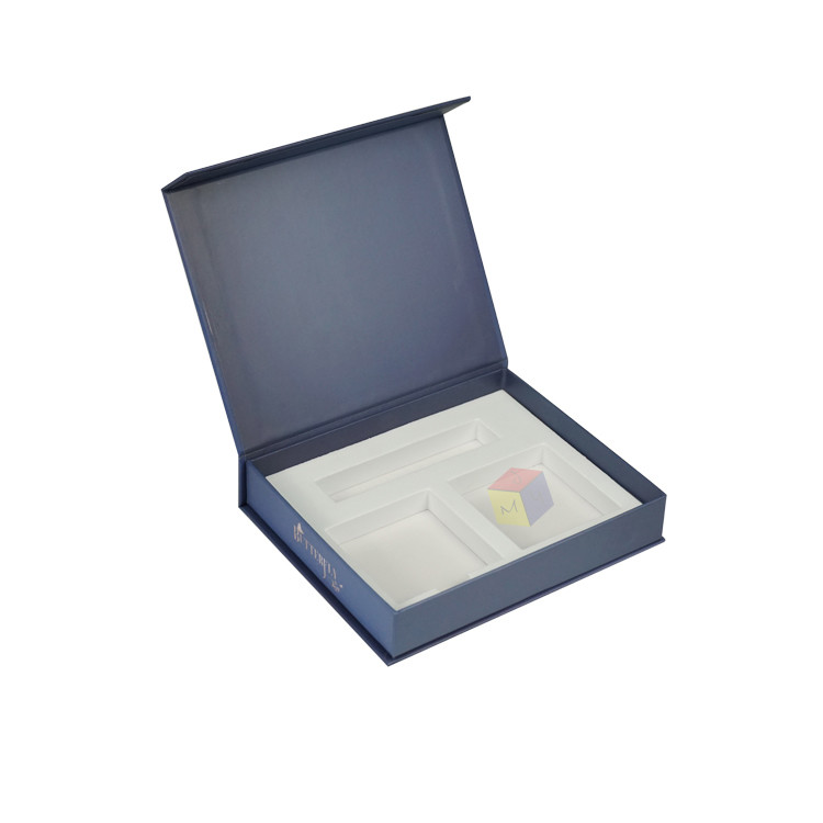 Custom Book Shape Rigid Cardboard Magnetic Closure Gift Box Packaging With EVA Foam Insert