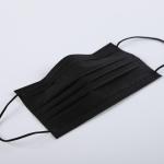 Black face mask SBPP fabric pure color medical disposable black face mask