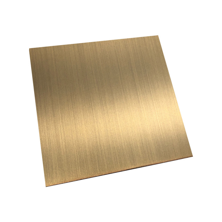 201 Gold Decorative Stainless Steel Sheet Hairline Finish For Building Decoration