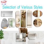 Wall Mounted Bathroom Mirror Modern Glass Beauty Gold Full Make Up Mirror for