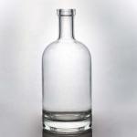 Round Empty Flint 375ml 500ml 750ml 1000ml Liquor Vodka Tequila Whiskey Bottle