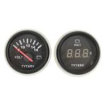 52mm Automotive Pointer 24 Volt Gauge For Auto Truck RV Boat Yacht