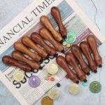 wooden Wax Stamp Seals Kit Sealing Wax Warmer Envelopes Metallic Pens for Wax
