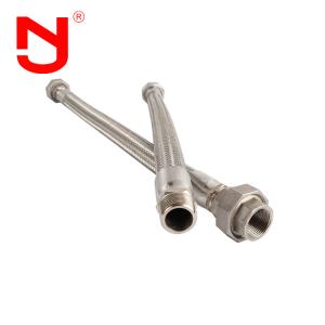 China Stainless Steel Wire Braided Flexible Metal Hose Union Type Flexible Gas Pipes factory