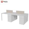 Buy cheap Modern 4 Person Office Workstation Table With Metal Leg from wholesalers