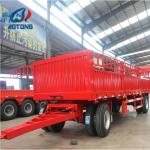 Farm Full Trailer Flatbed or Sidewall Trailer with 20ft Draw Bar and Steel Frame
