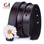 Flower Buckle Female Leather Belt Standard Length All Seasons