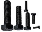 Black Plating Carbon Steel Hex Head Bolt Full / Partial Thread Type Optional