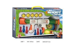China Air Powered EVA Shooting Gun Kids Sports Toys with Dart Targets Soft Foam Balls factory