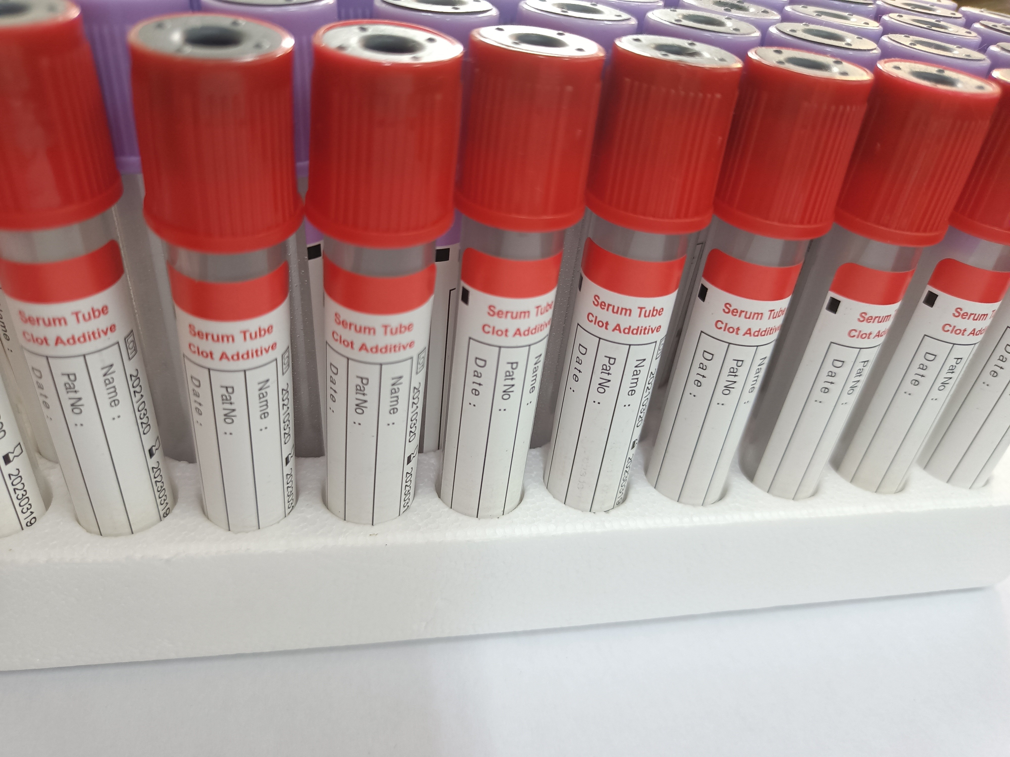 Vacuum Blood Collection Tube Red Plain No Additive Stock Available 13*75mm