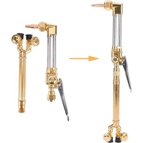 Versatile Welding and Cutting Oxygen Acetylene Gas Torch Kit with Cutting Nozzle