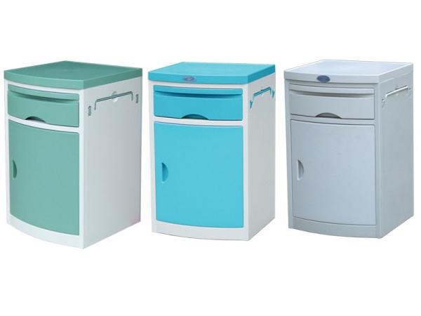 Medical Bed Stand ABS Bedside Cabinet , Home Nursing Bedside Table Cabinet With