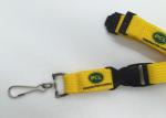 15mm / 20mm / 25mm Bright Yellow Security Badge Lanyard Custom Printing