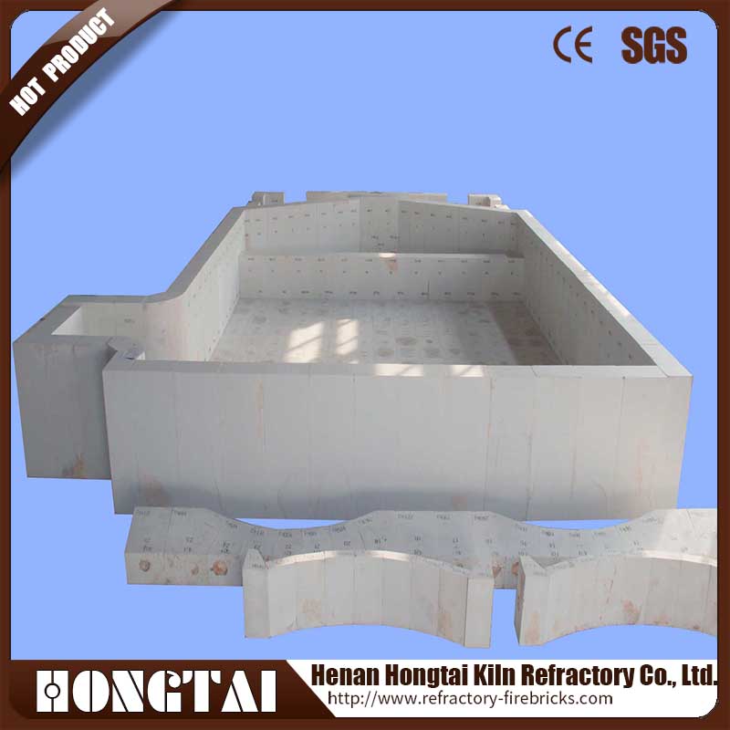 White Fused Cast AZS Brick Refractory for Glass Furnace Standard SiO2 Content 33 36 41