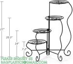 Plant Stand Indoor Outdoor, Plant Shelf Multiple Flower Pot Holder, Metal