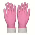Cotton Flocklined Household Kittchen Rubber Gloves For Kitchen Cleaning