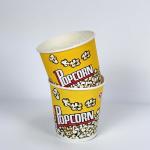 Custom Printed Movie Theater Yellow Gourmet Cardboard Popcorn Buckets