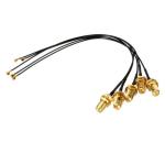 Custom SMA Extension RF Cable Assemblies , Straight to IPEX Female RF Coaxial