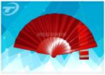 Advertising or promotion hand held fan with plastic ribs and fabric , can print