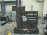 European style flower shape gray granite memorial garden stones