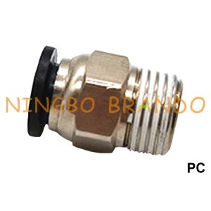 China PC Male Straight Quick Air Hose Fitting Push In Pneumatic Parts 1/8 1/4 3/8 1/2 M5 M6 on sale