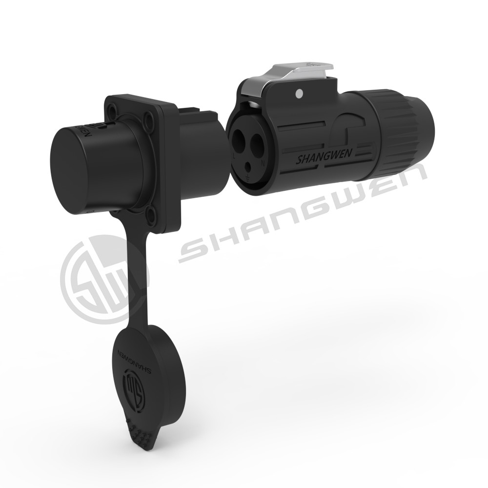 Outdoor 7 Pin IP67 Power Connector Dustproof Waterproof Powercon