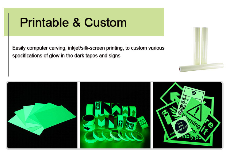 Waterproof Night Self-luminous Photoluminescent Luminous Glow In The Dark Safety Tape