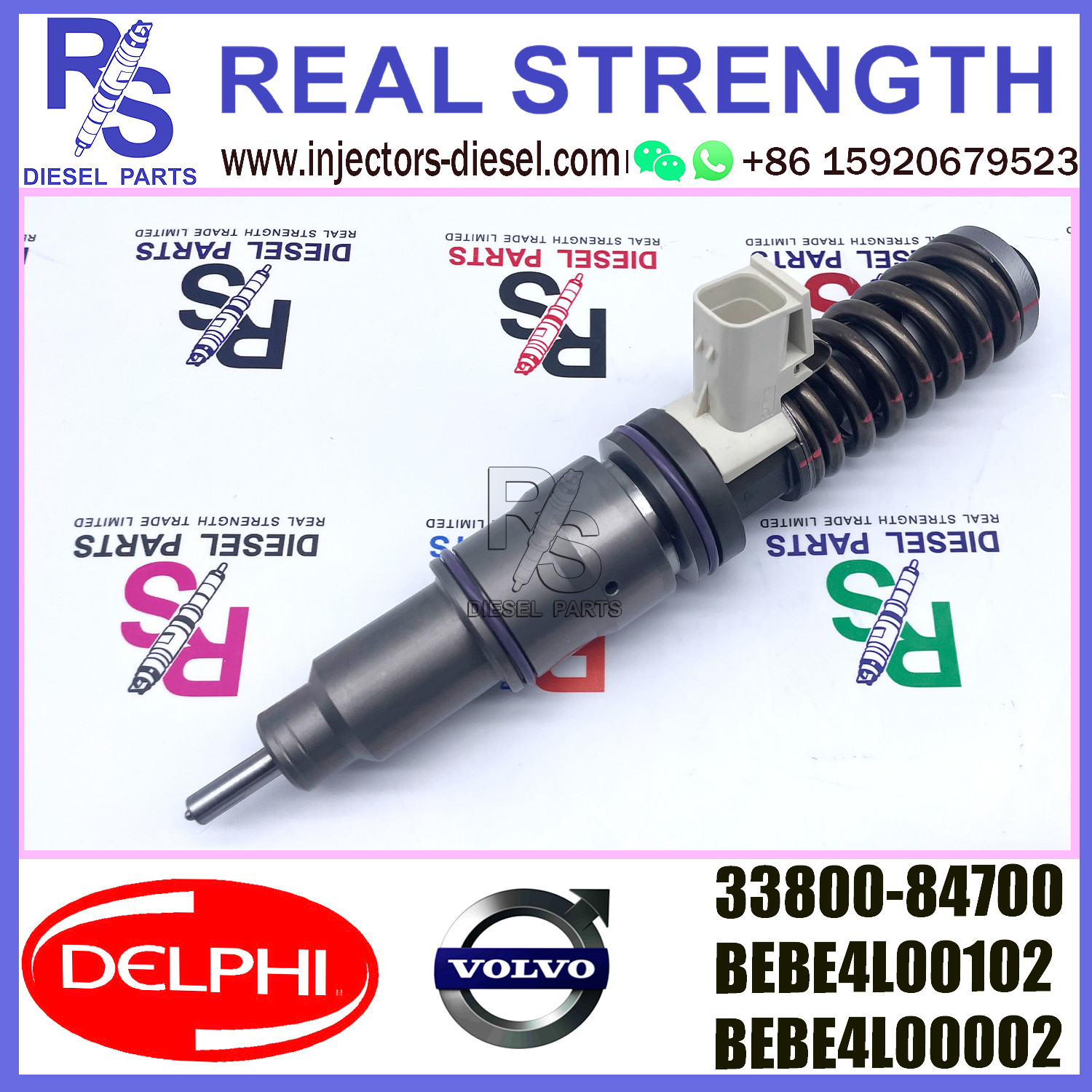 DELPHI 4pin BEBE4L00102 Diesel pump Injector BEBE4L00102 BEBE4L00002 33800-84700 E3.18 for HYUNDAI L ENGINE WITH EGR
