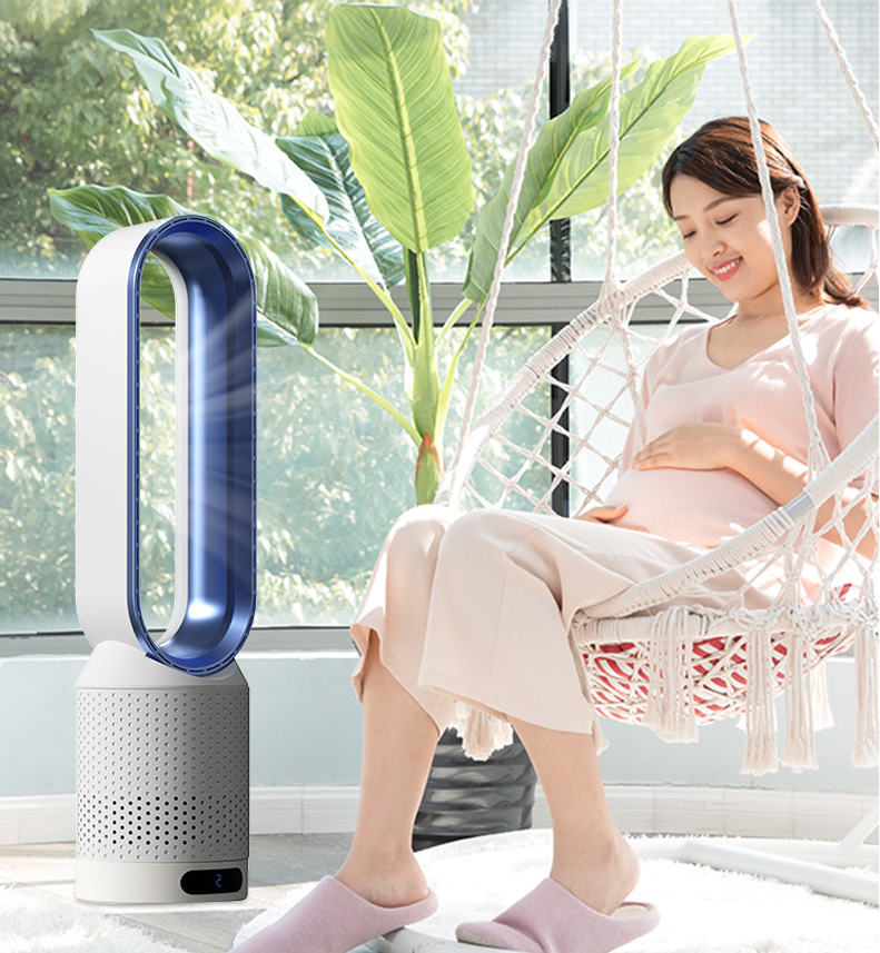 Air Cooling Fan Low-noise Leafless Purification 2 in 1 Bladeless Fan for Commercial