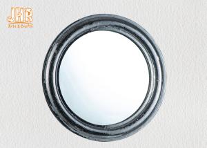 China Pratical Glass Framed Fiberglass Wall Mounted Vanity Mirror Round Shape factory