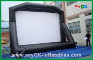 China Black Color Inflatable Movie Screen With Blower For Doliday Celebrate factory