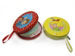 Cd Dvd Round Tin Box Packaging Embossing And Zipper For 45pcs
