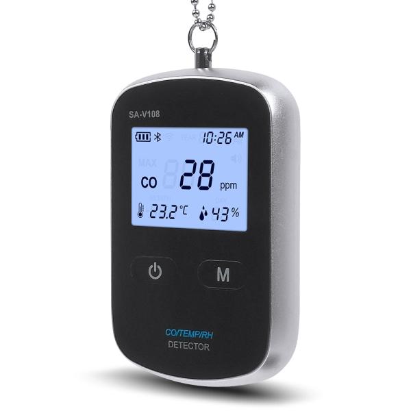 Smart WiFi Portable Carbon Monoxide Detector Alarm - 2.4GHz WiFi & App Control,