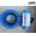Pneumatic Carbon Steel Flanged Butterfly Valve Low Maintenance For Pulp And